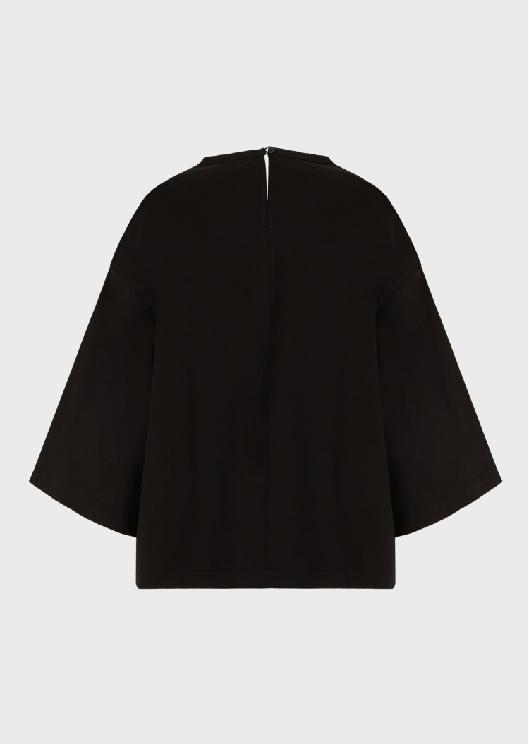 Блуза с 3/4 рукавом Relaxed fit для женщин (462768), цвет Черный - №2