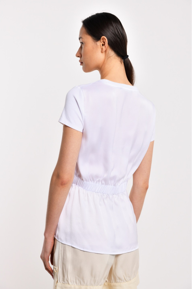 Блуза з коротким рукавом Extra-slim fit для жінок (462772), колір Білий - №4