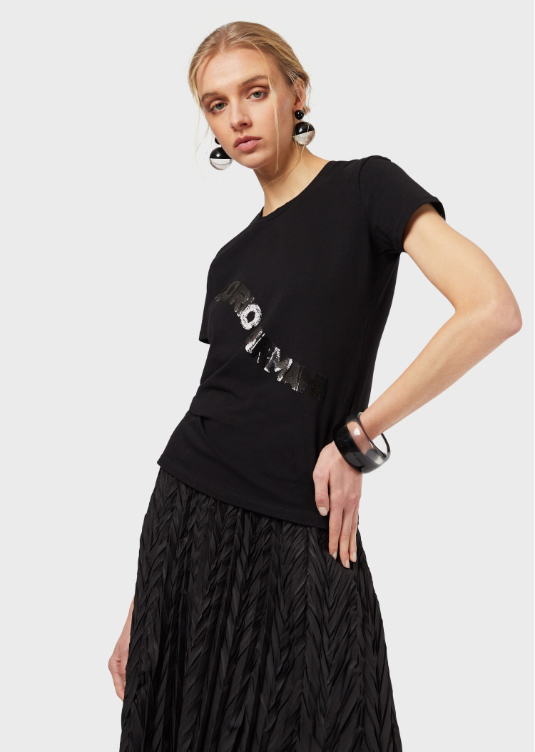 Футболка Slim fit для жінок (462781), колір Чорний - №2