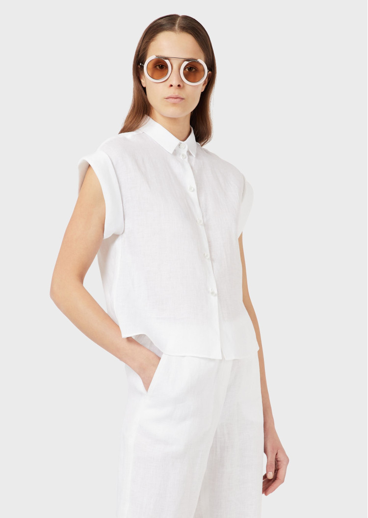 Блуза з коротким рукавом Regular fit для жінок (462787), колір Білий - №2