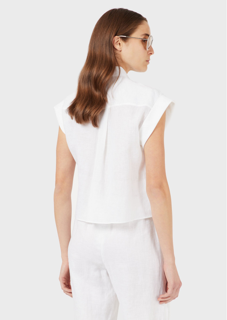 Блуза з коротким рукавом Regular fit для жінок (462787), колір Білий - №5