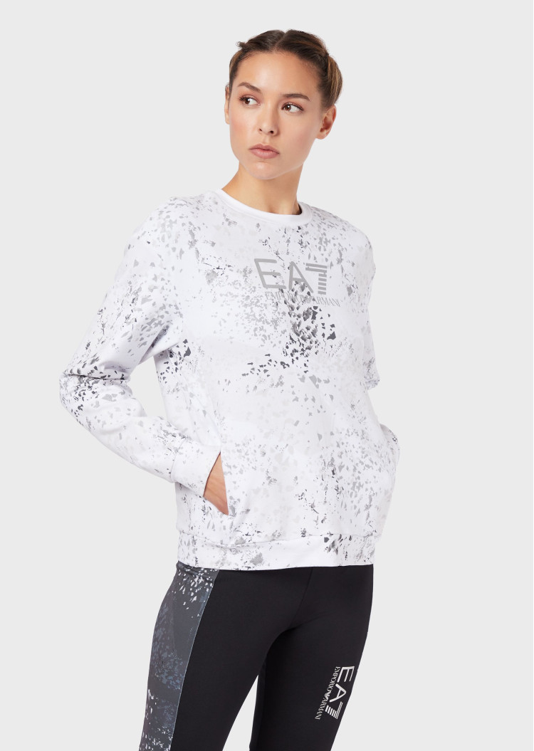 Світшот Slim fit для жінок (462889), колір Білий - №2