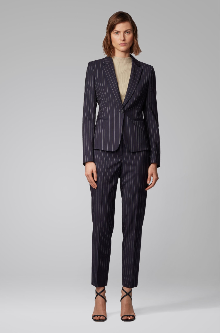 Жакет костюмный Regular fit для женщин (462970), цвет Синий - №3