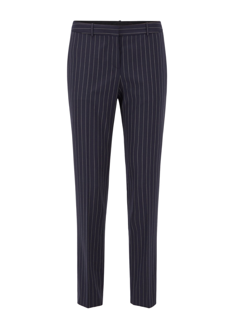 Брюки костюмные Slim fit Низкая для женщин (462972), цвет Синий - №1