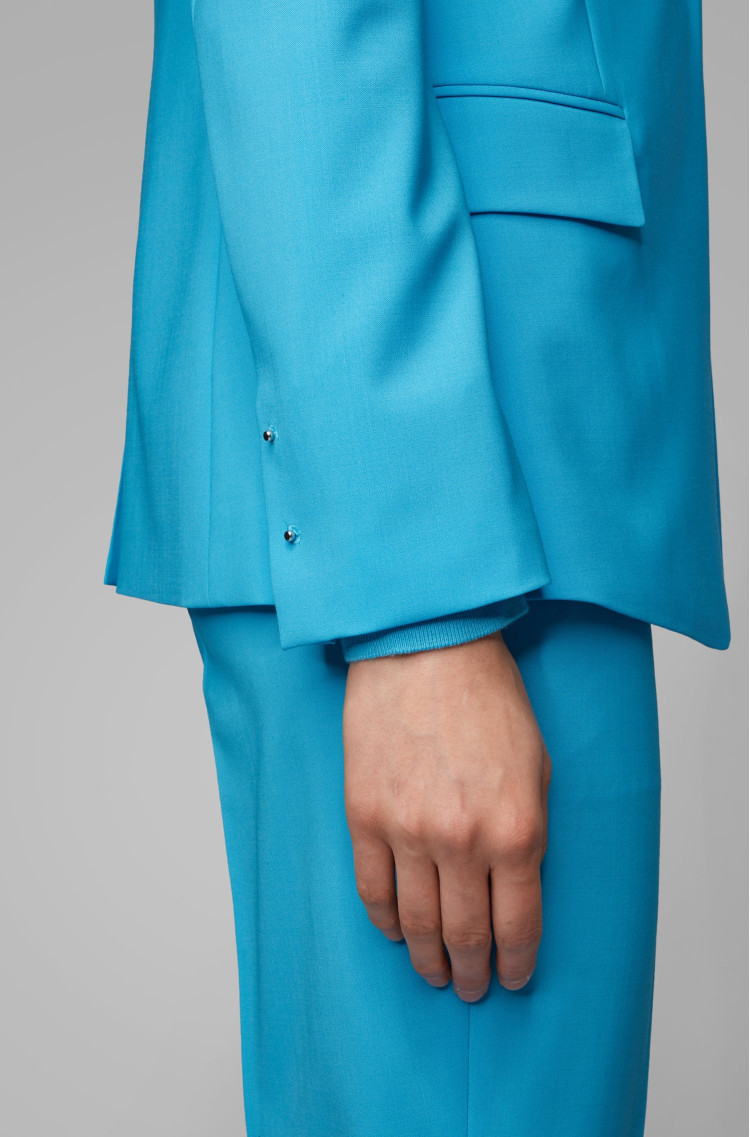 Жакет бізнес Slim fit для жінок (462974), колір Синій - №5