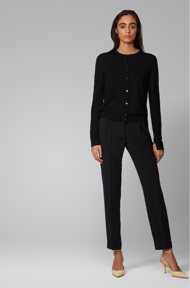 Брюки повседневные Relaxed fit для женщин (462995), цвет Черный - №2