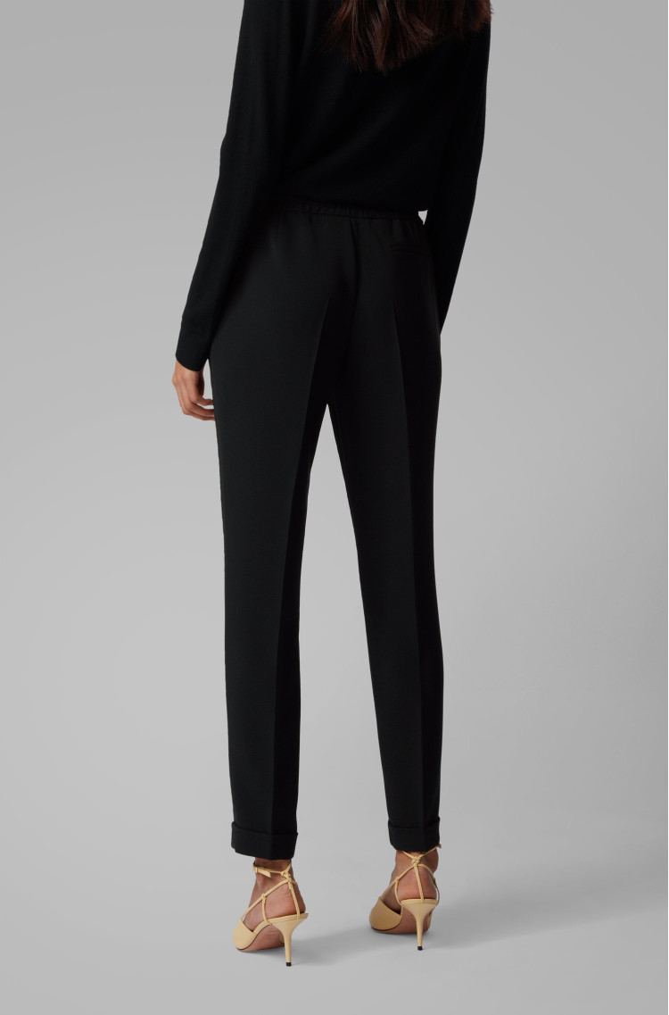 Брюки повседневные Relaxed fit для женщин (462995), цвет Черный - №3