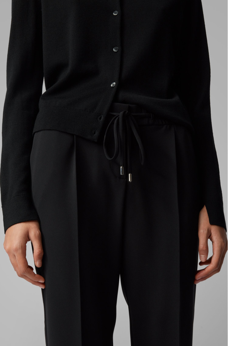 Брюки повседневные Relaxed fit для женщин (462995), цвет Черный - №4