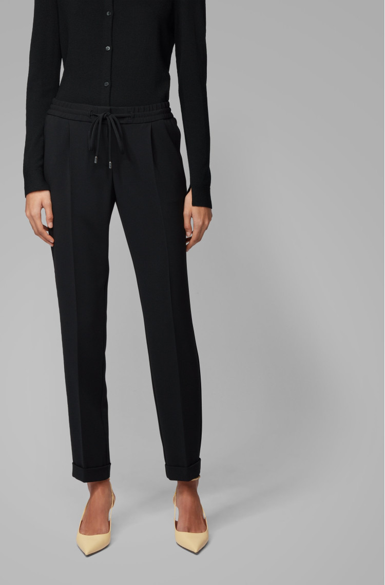 Брюки повседневные Relaxed fit для женщин (462995), цвет Черный - №6