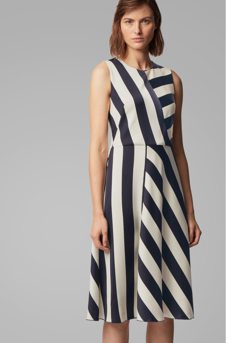 Сукні міді Slim fit для жінок (463000), колір Молочний - №2