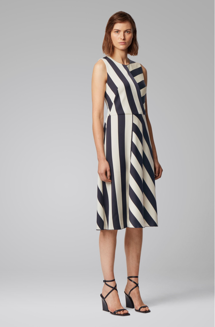 Сукні міді Slim fit для жінок (463000), колір Молочний - №3