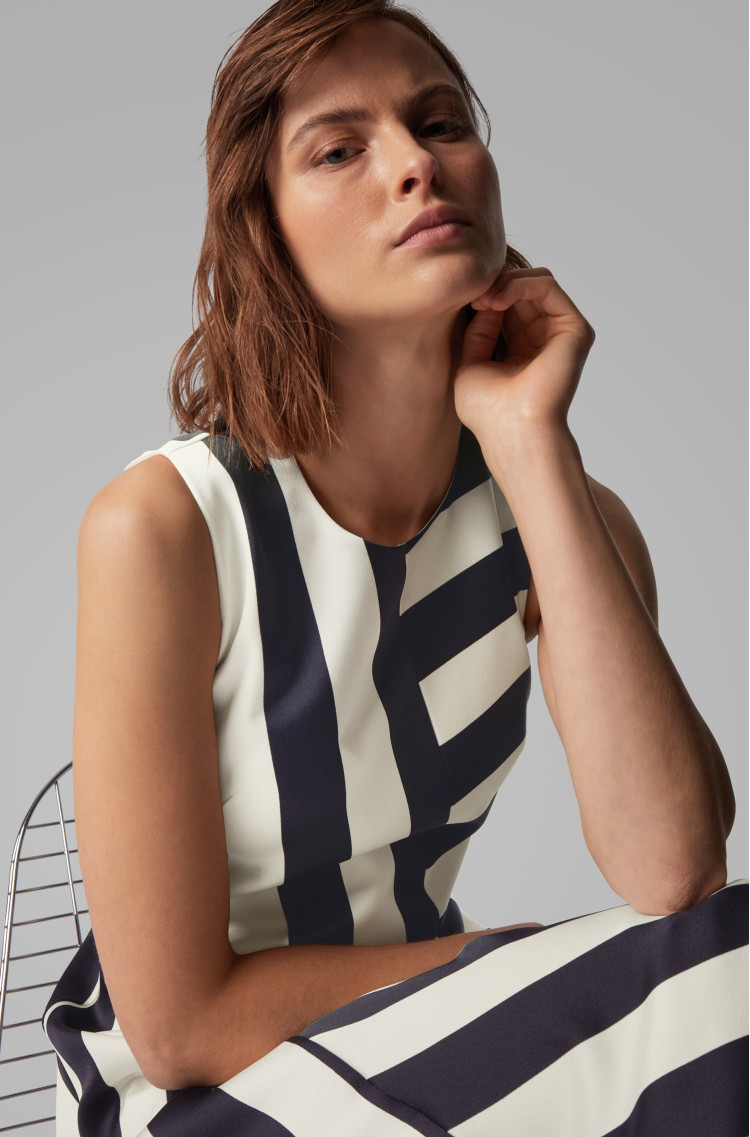 Сукні міді Slim fit для жінок (463000), колір Молочний - №6