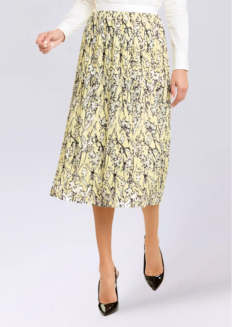 Спідниця міді Relaxed fit для жінок (463003), колір Жовтий - №2