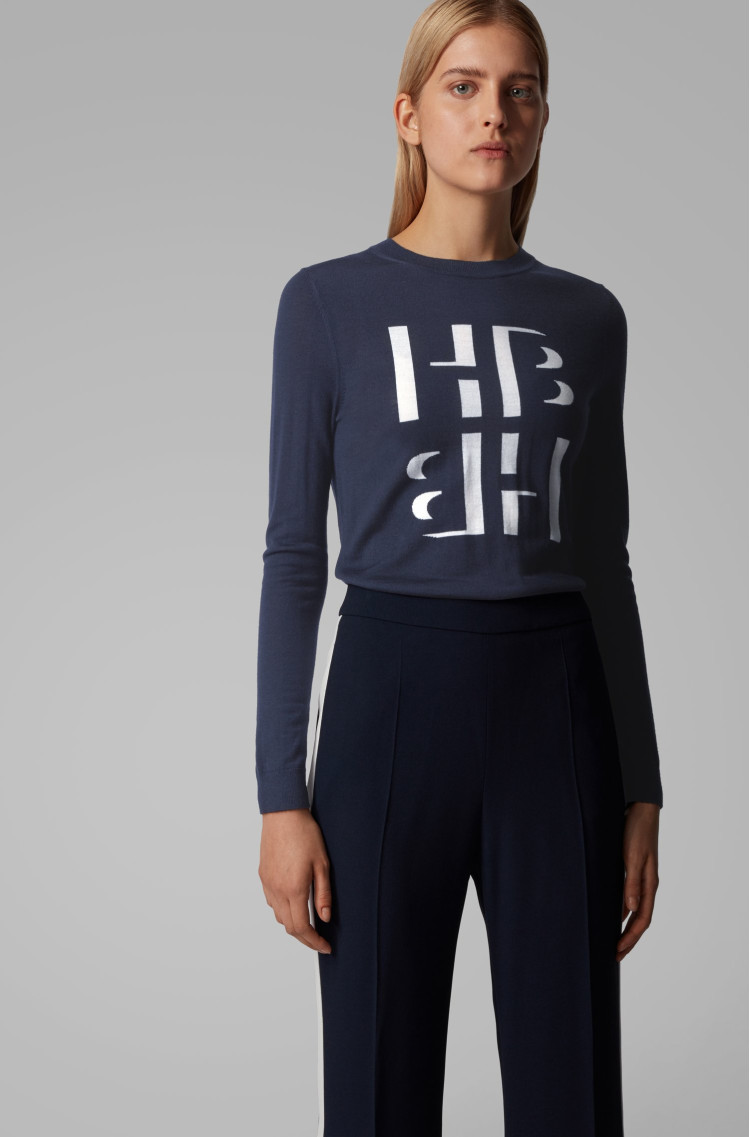 Джемпер Slim fit для жінок (463008), колір Синій - №2