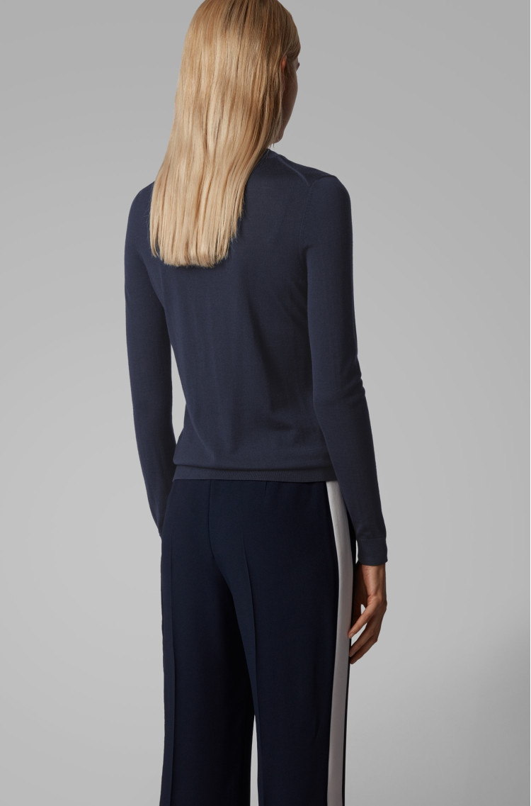 Джемпер Slim fit для жінок (463008), колір Синій - №4