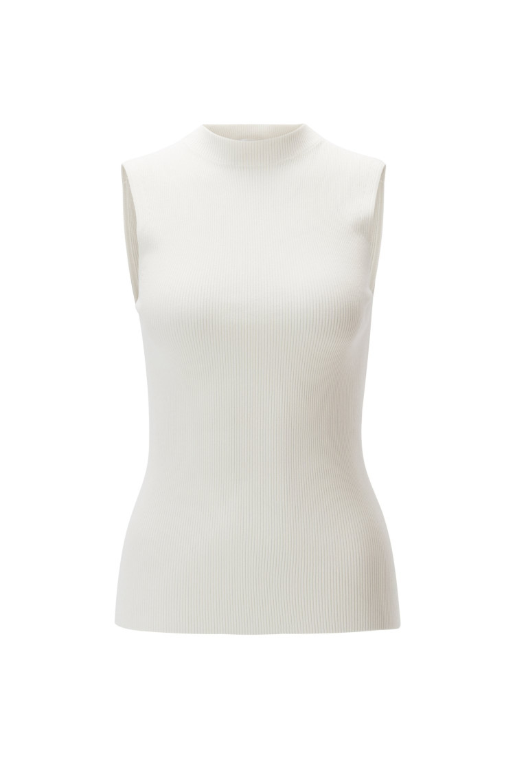 Топ з коротким рукавом Slim fit для жінок (463009), колір Білий - №1