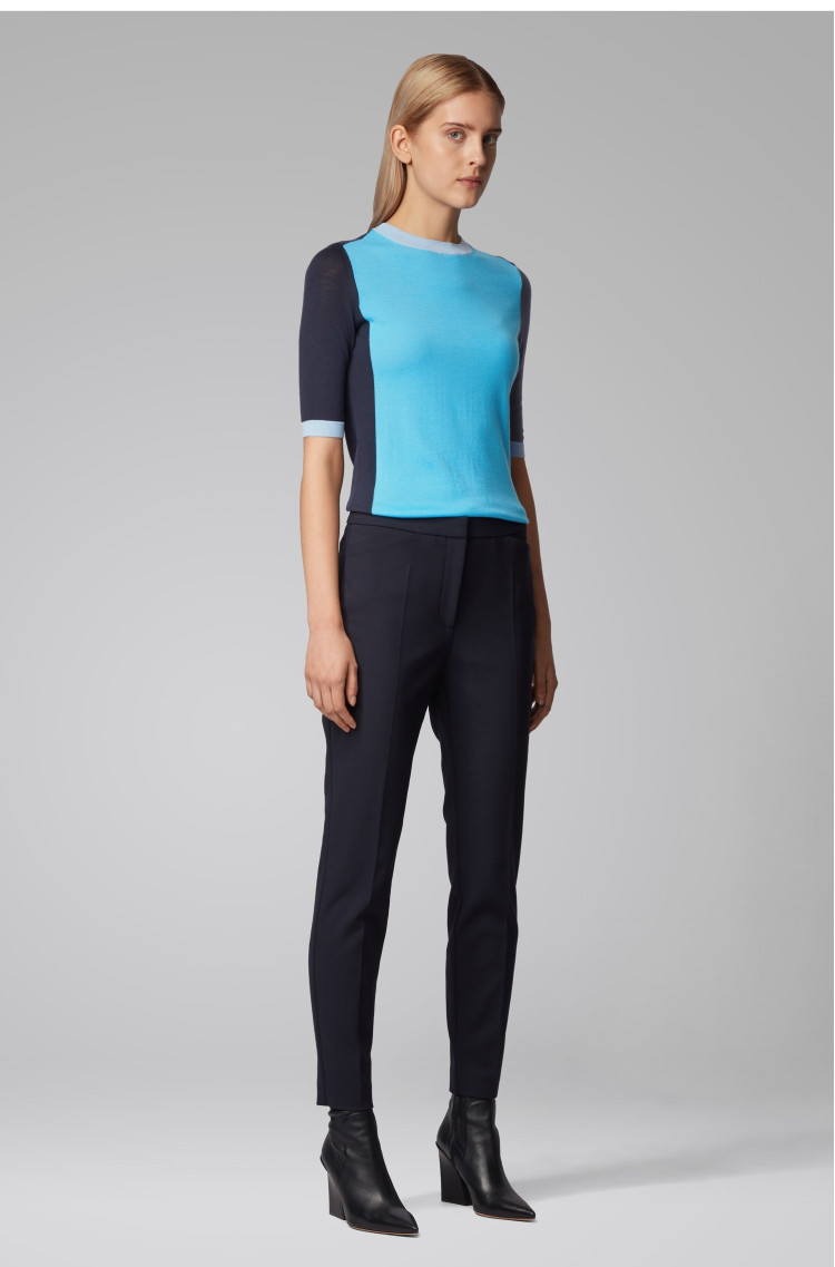 Топ з коротким рукавом Regular fit для жінок (463014), колір Синій - №3
