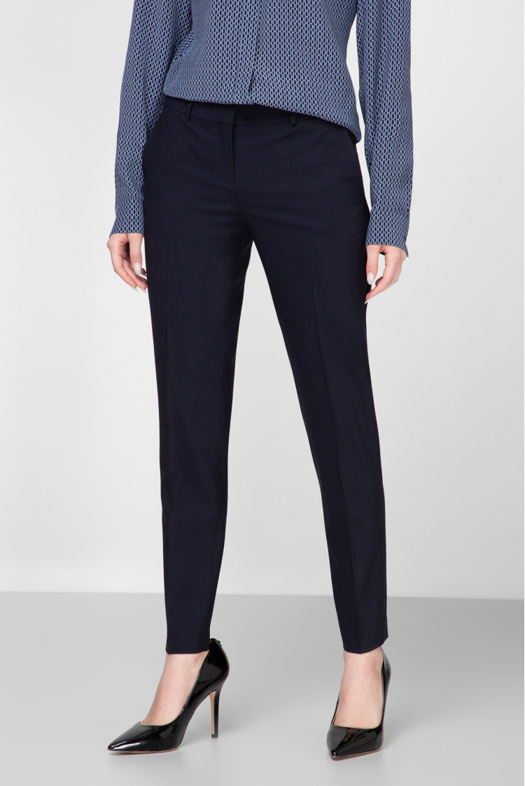 Брюки повседневные Slim fit Низкая для женщин (463026), цвет Синий - №3
