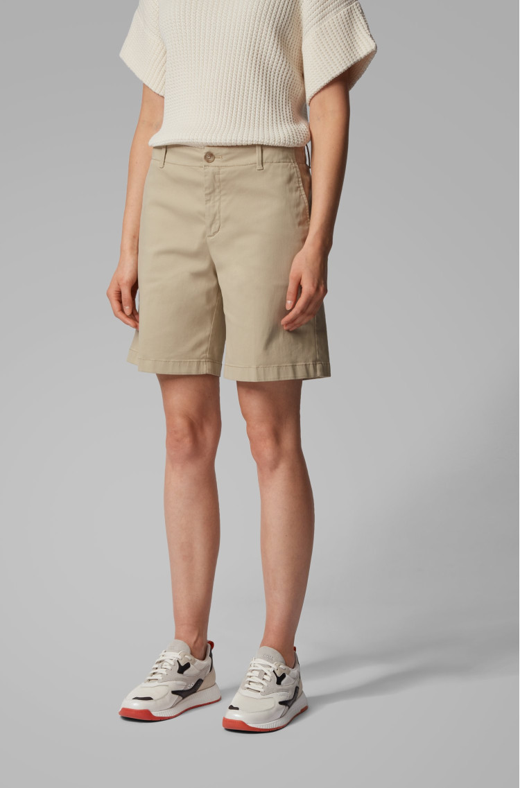 Шорти Regular fit для жінок (463067), колір Бежевий - №2