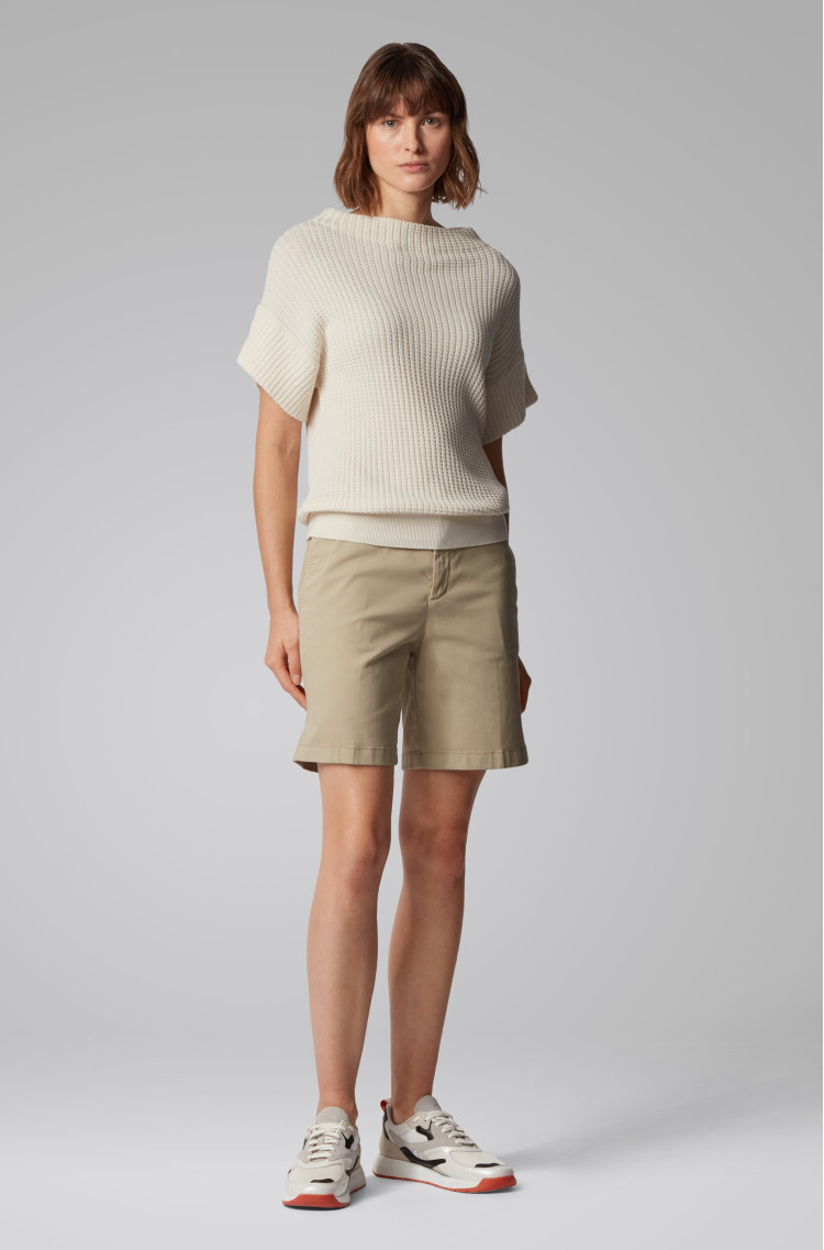 Шорти Regular fit для жінок (463067), колір Бежевий - №3