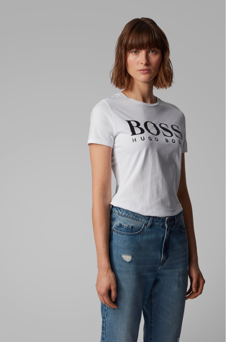 Футболка Slim fit для жінок (463075), колір Білий - №2