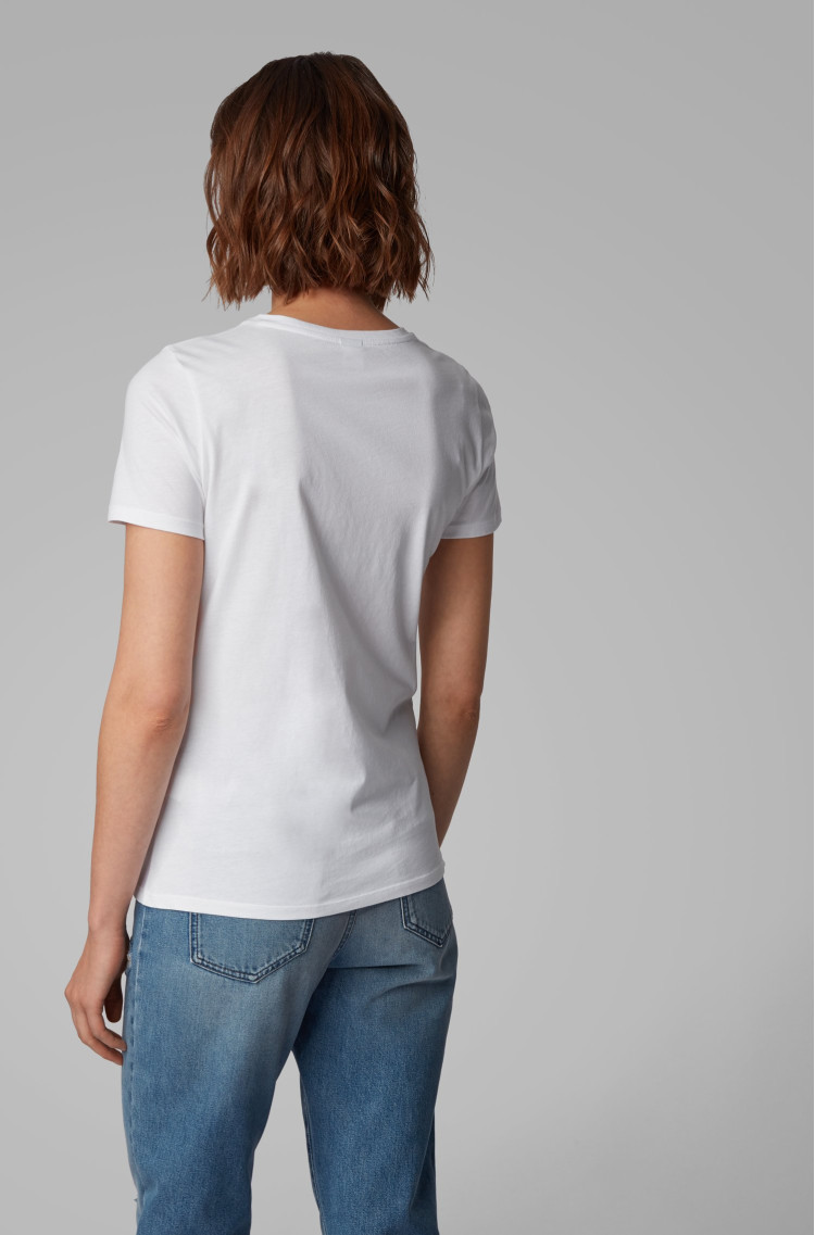 Футболка Slim fit для жінок (463075), колір Білий - №3