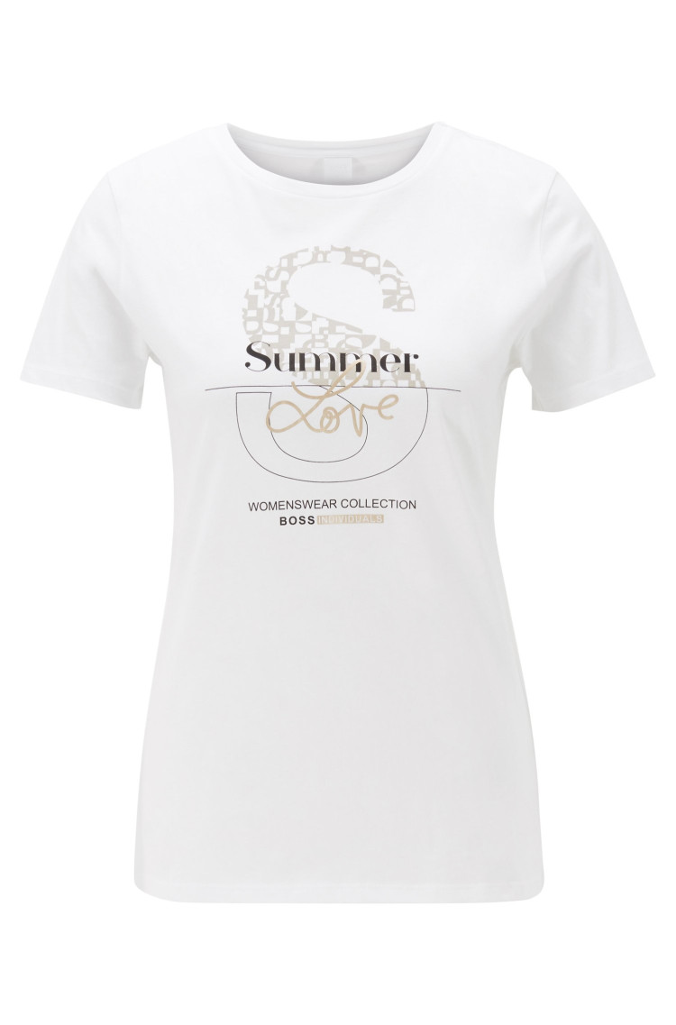 Футболка Slim fit для жінок (463081), колір Білий - №1