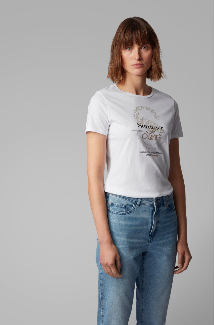 Футболка Slim fit для жінок (463081), колір Білий - №2