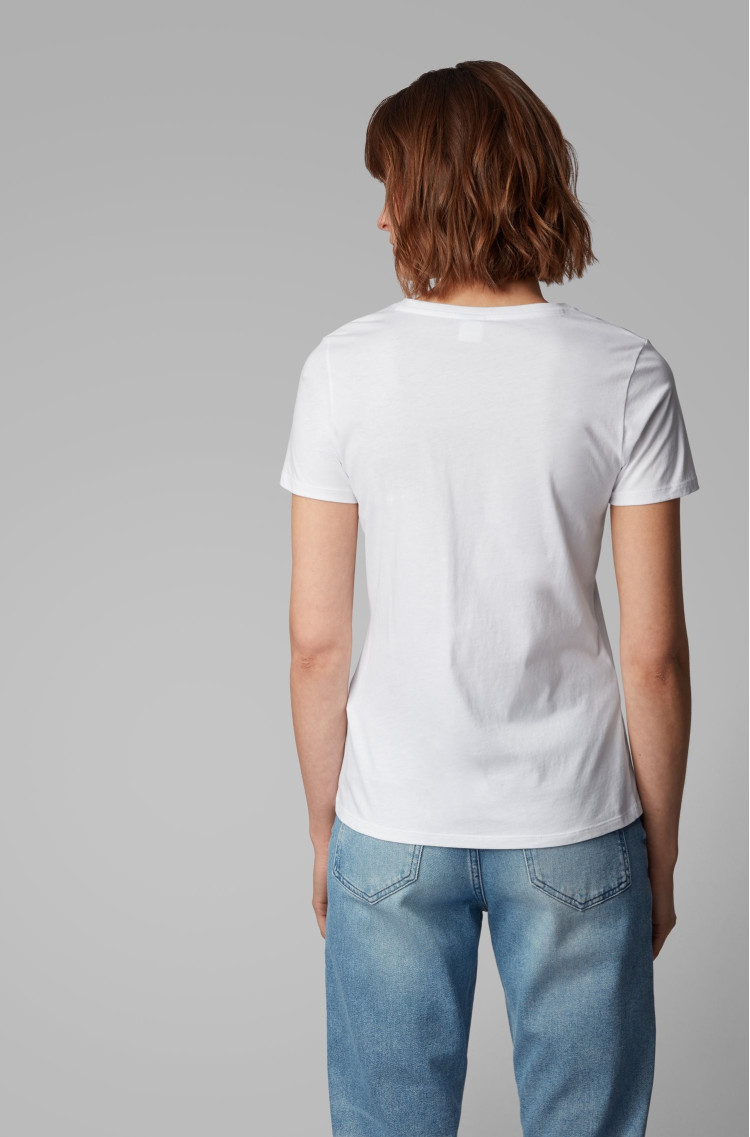 Футболка Slim fit для жінок (463081), колір Білий - №3