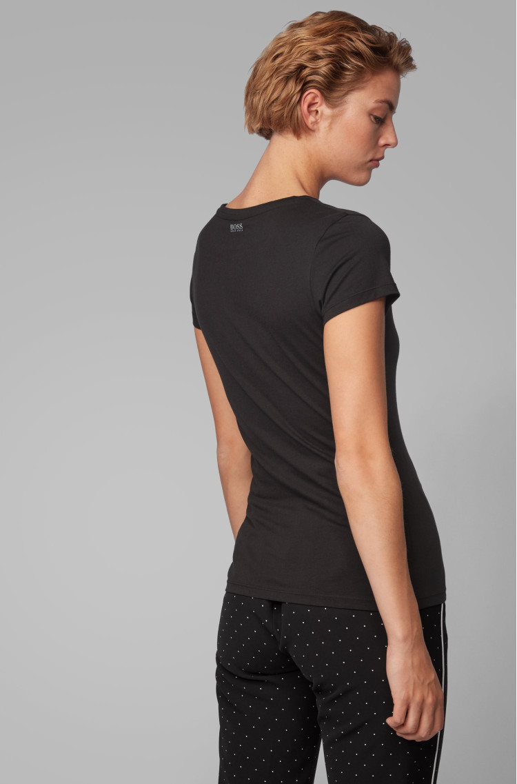 Футболка Slim fit для жінок (463089), колір Чорний - №3