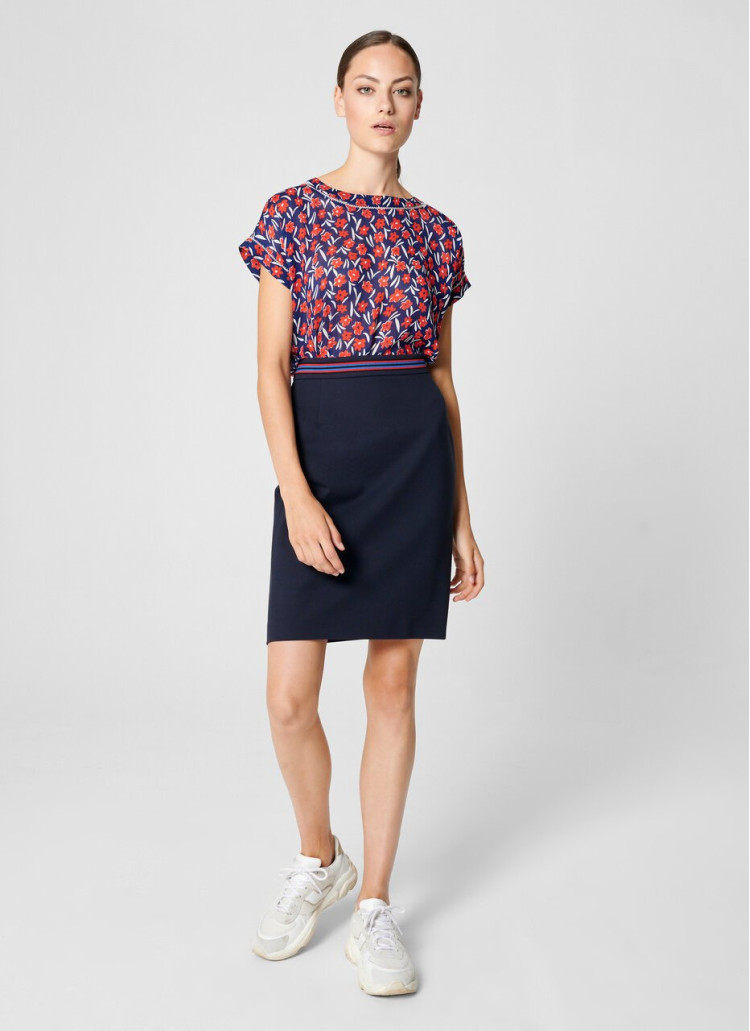 Блуза з коротким рукавом Regular fit для жінок (463264), колір Синій - №3