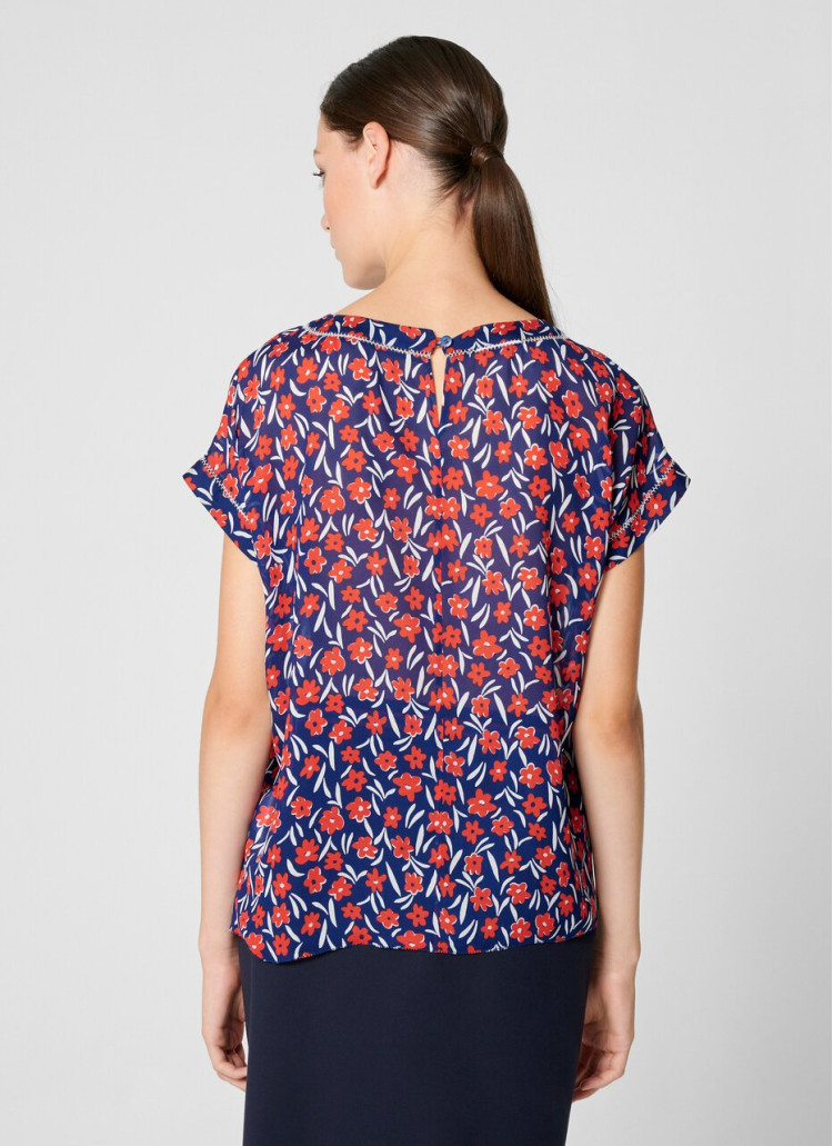 Блуза з коротким рукавом Regular fit для жінок (463264), колір Синій - №4