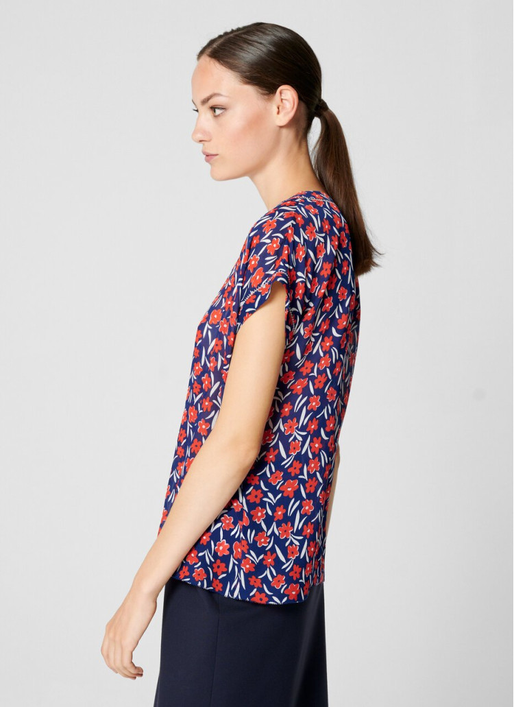 Блуза з коротким рукавом Regular fit для жінок (463264), колір Синій - №5