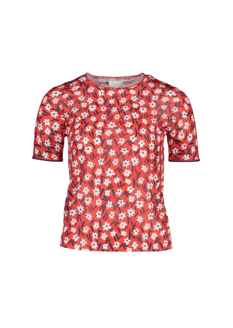 Топ з коротким рукавом Slim fit для жінок (463266), колір Червоний - №1