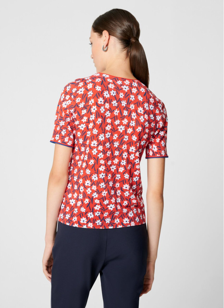 Топ з коротким рукавом Slim fit для жінок (463266), колір Червоний - №4