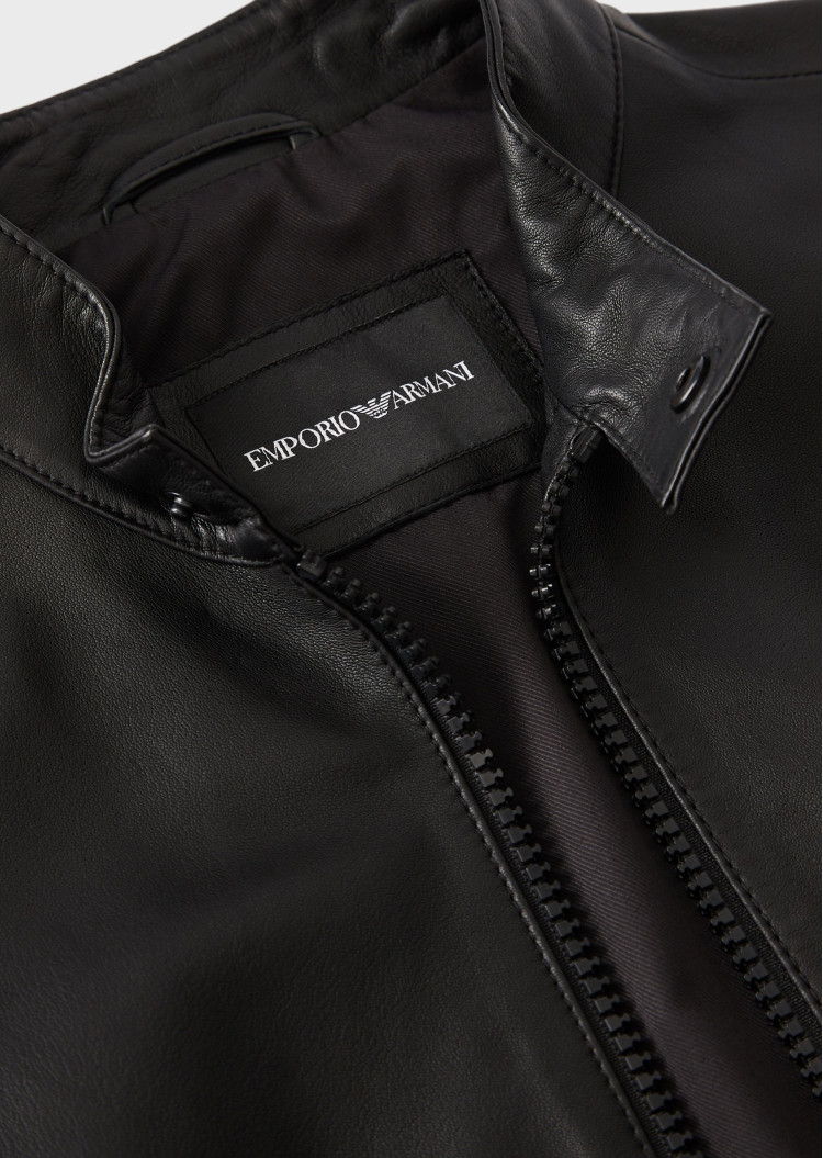 Куртка кожанная Regular fit для мужчин (465137), цвет Черный - №6