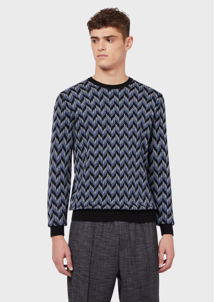 Джемпер Slim fit для мужчин (465160), цвет Синий - №2