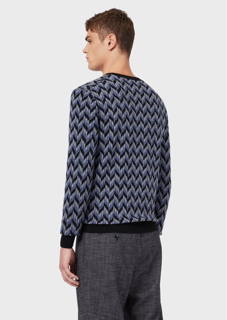 Джемпер Slim fit для мужчин (465160), цвет Синий - №3
