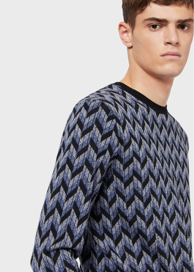 Джемпер Slim fit для мужчин (465160), цвет Синий - №6