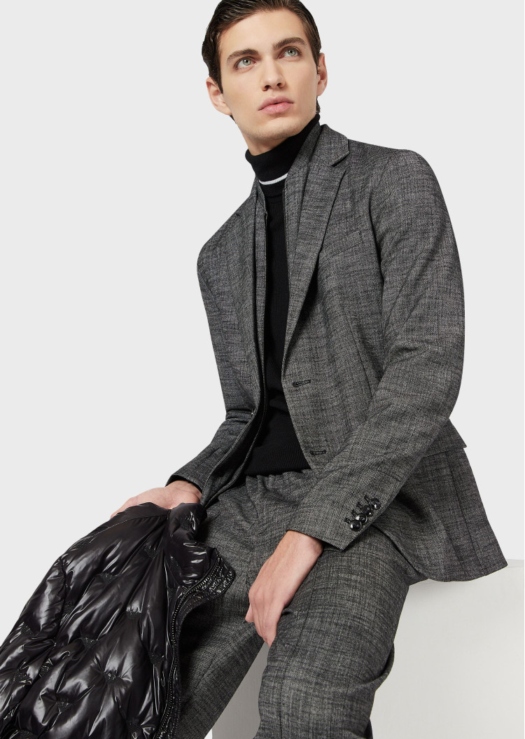 Гольф Slim fit для чоловіків (465176), колір Чорний - №5