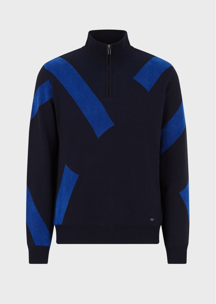 Джемпер Regular fit для мужчин (465188), цвет Синий - №1