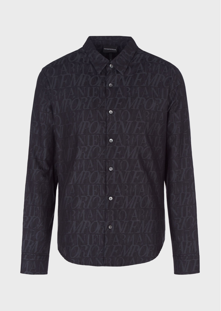 Сорочка повсякденна Slim fit для чоловіків (465198), колір Чорний - №1