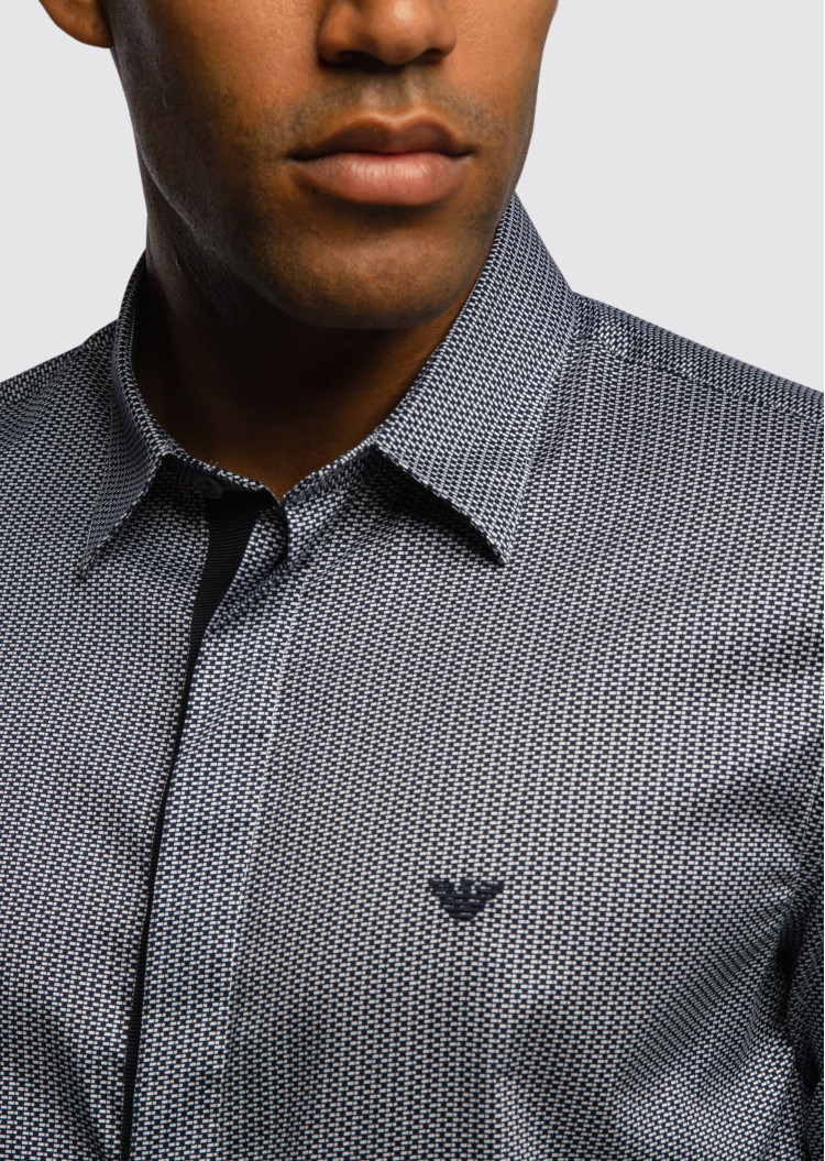 Сорочка повсякденна Slim fit для чоловіків (465199), колір Синій - №5