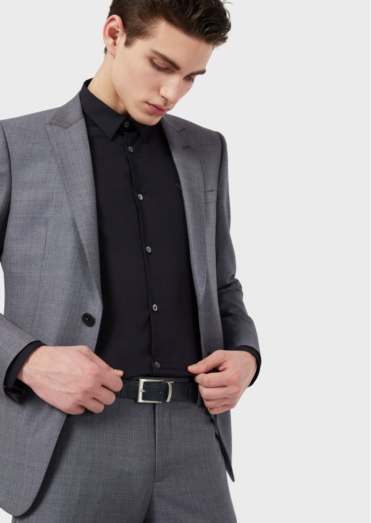 сорочка ділова Extra-slim fit для чоловіків (465204), колір Синій - №5