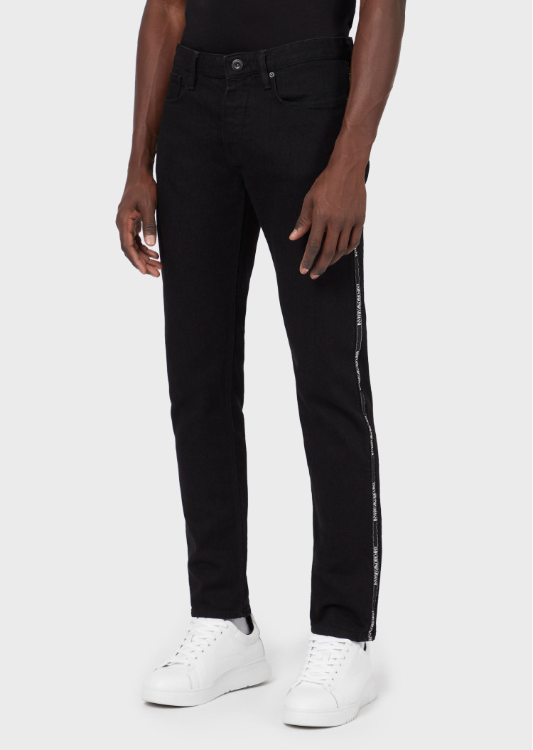 Джинси Slim Slim fit для чоловіків (465222), колір Чорний - №2