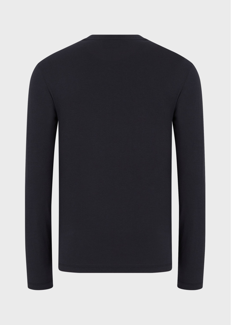Футболка з довгим рукавом Slim fit для чоловіків (465240), колір Синій - №3