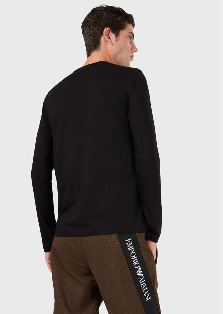 Футболка з довгим рукавом Regular fit для чоловіків (465241), колір Чорний - №3