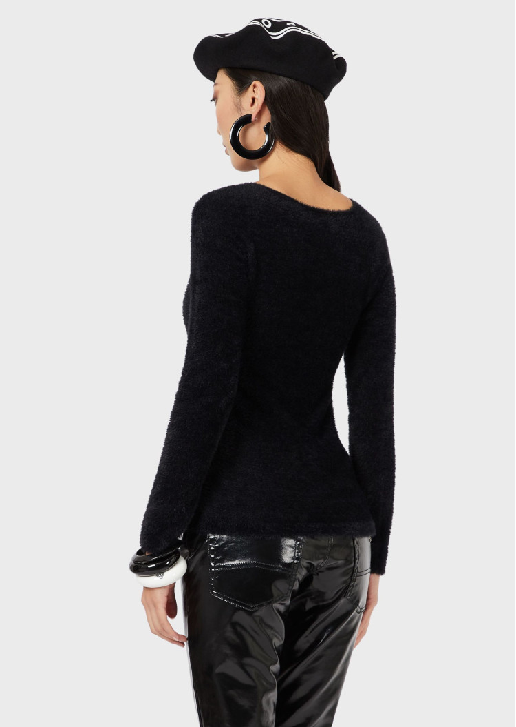 Джемпер Slim Fit для женщин (465498), цвет Черный - №4