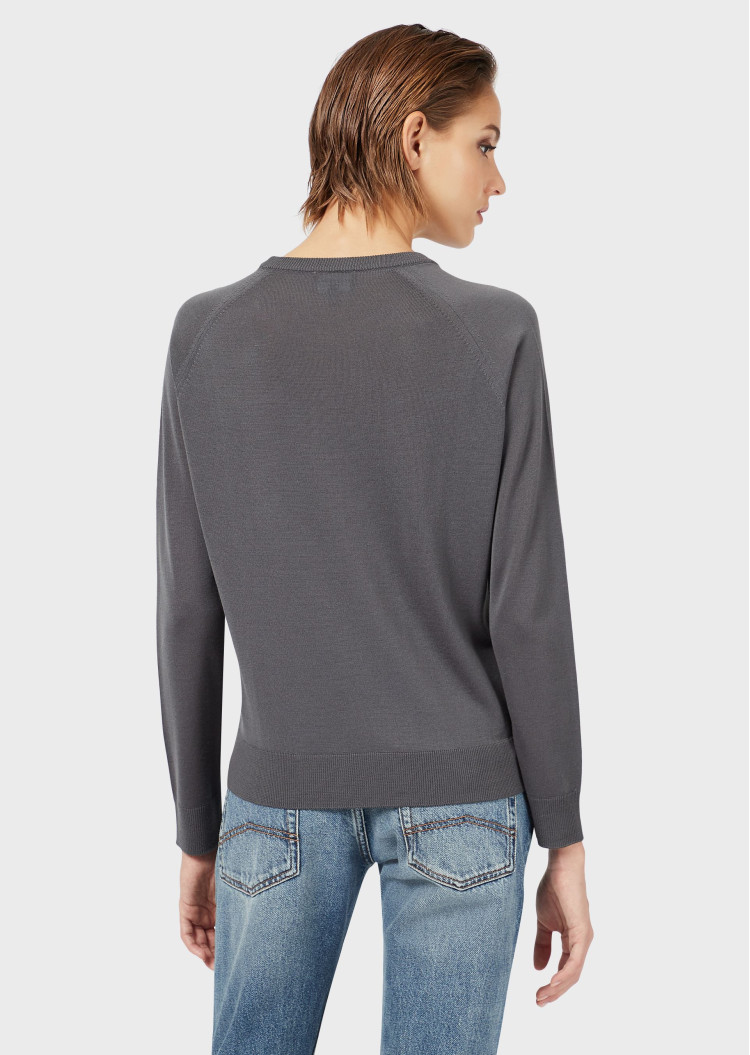 Джемпер Slim fit для жінок (465504), колір Сірий - №3