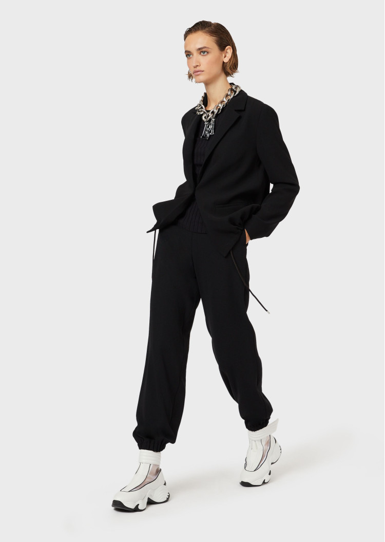 Брюки костюмные Slim fit Средняя для женщин (465540), цвет Черный - №2